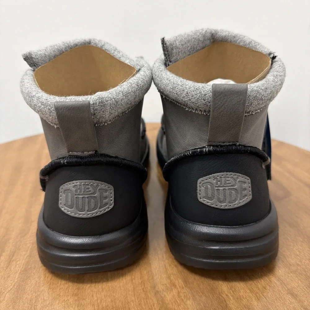 Hey Dude Men's‎ Bradley Classic Tumbled Granite Grey Size 10 lightweight wool